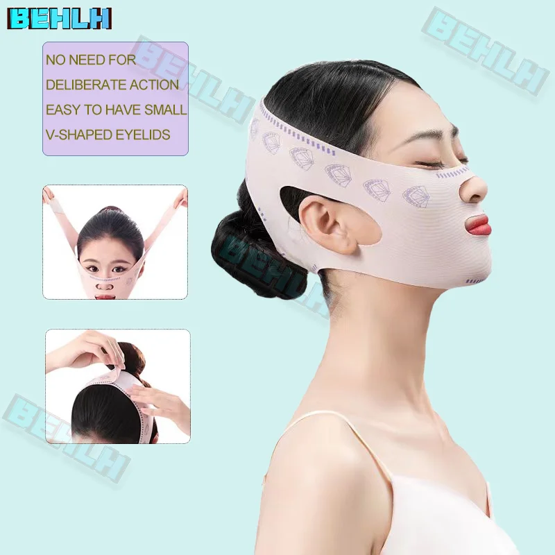 V Face Breathable Band Cheek Lift Up Face Thin Mask Reduce Double Chin V-Line Shaping Bandage Anti Wrinkle Face Bandage