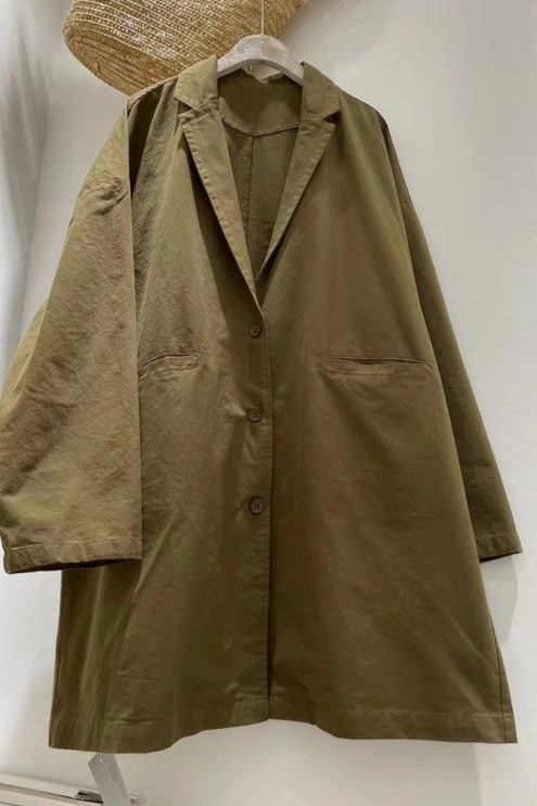 Spring and Autumn New Women's Suit Collar Coat Commuting Casual Work Clothes Coat