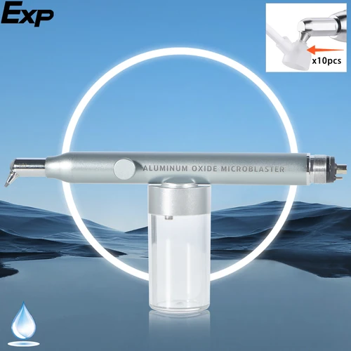 EXP-microblaster Dental de óxido de aluminio con pulverizador de agua, pistola de chorro de arena de alúmina, pulidor de aire, herramientas de odontología