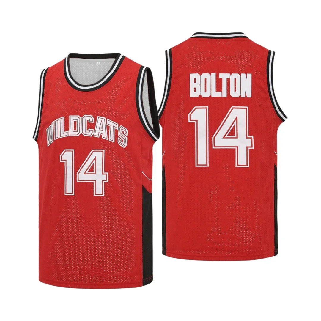 Retro Bolton #14 Danforth #8 High School Wildcats Basketball Jersey Athletic Vest for Men Women Kids Summer Casual Training Tops