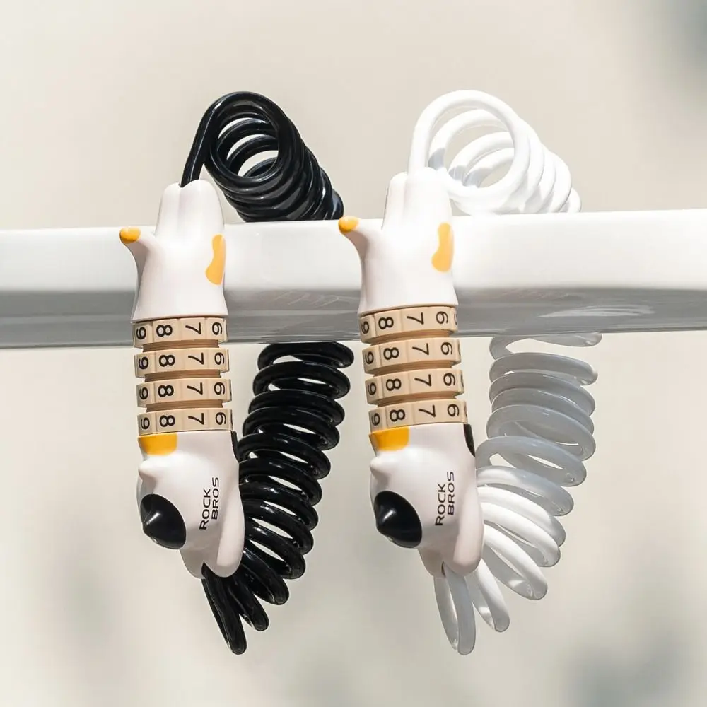 

Creative Cute Cat Cycling Lock Anti Theft Telescopic Steel Cable Bicycle Lock Portable Bike Security Lock Helmet Protection