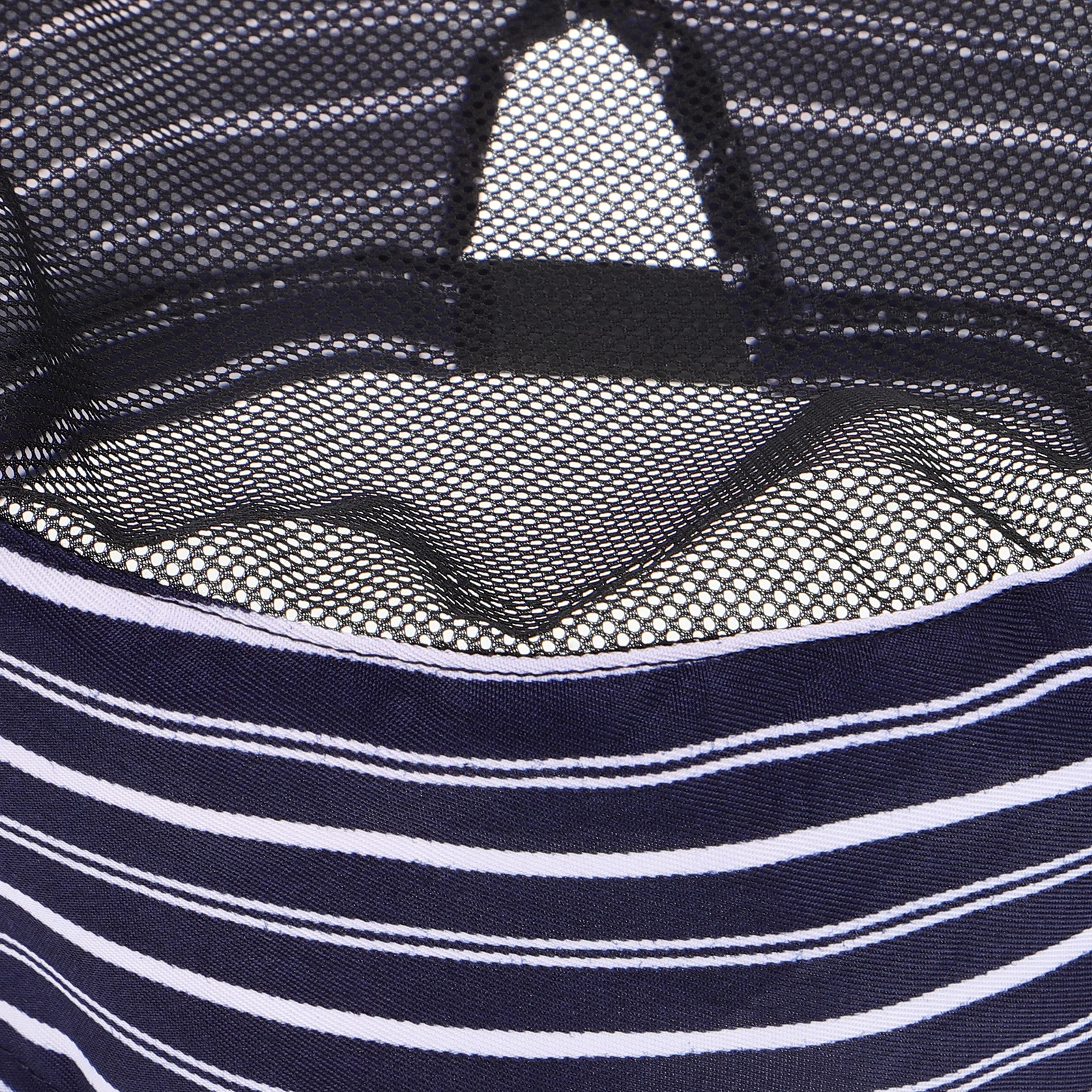 Blue White Striped Chef Hat Breathable Mesh Top Unisex Kitchen Cooking Cap For Restaurant Hotel Staff Reusable Workwear