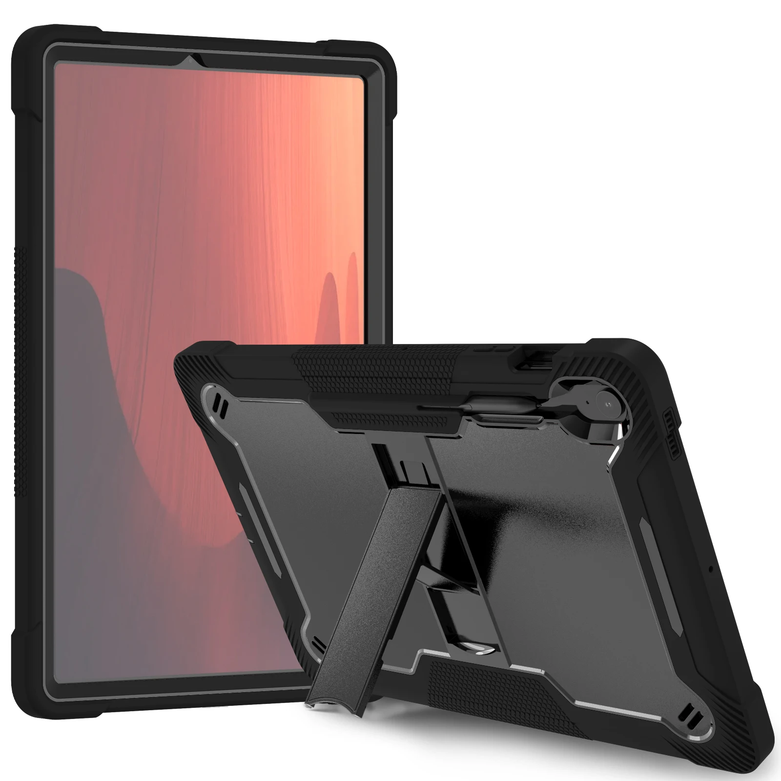 Anti-Slip Armor Case For Samsung Galaxy Tab S10 FE Plus 2025 13.1 inch SM-X620 SM-X626B 3-Layers Hybrid Stand Cover Shockproof