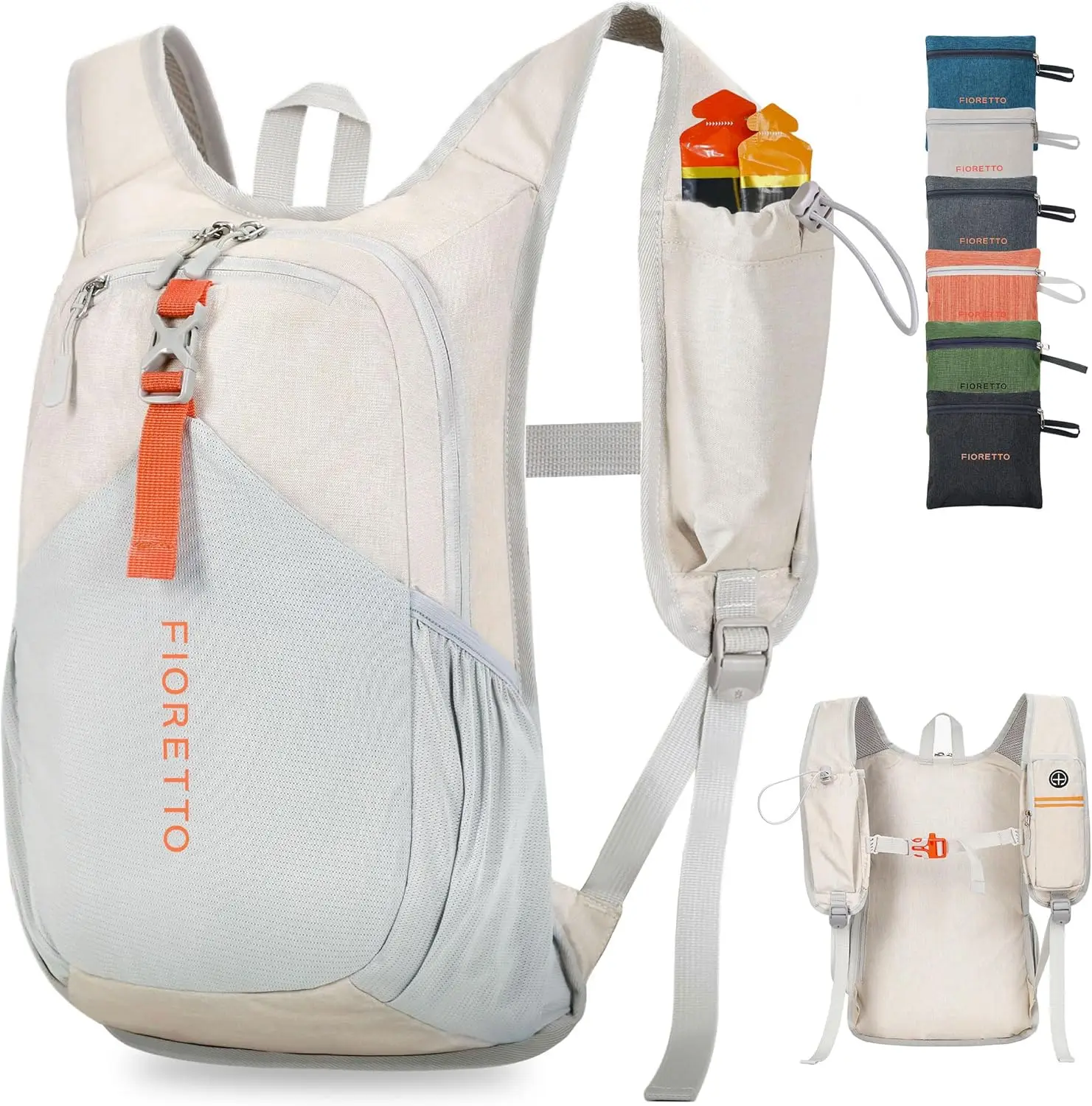 

Lightweight 15L Hiking Backpack for Women & Men, Packable Daypack for Camping Travel Outdoor, Beige