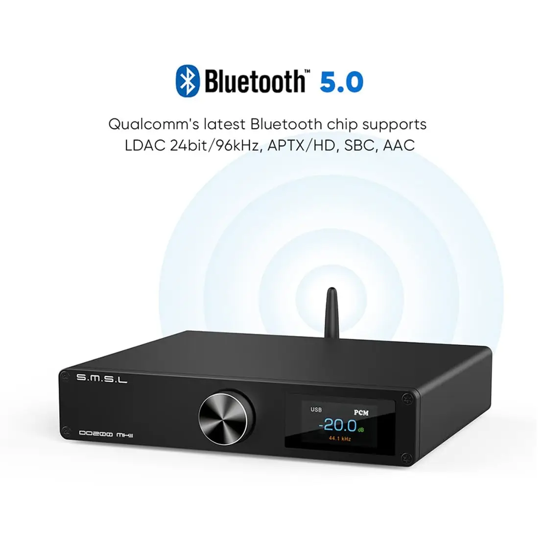 SMSL DO200 MKII ES9068AS*2 MQA Decoder BT5.0 32Bit/768kHz DSD512 OPA1612*5 with Remote Control DO200MKII