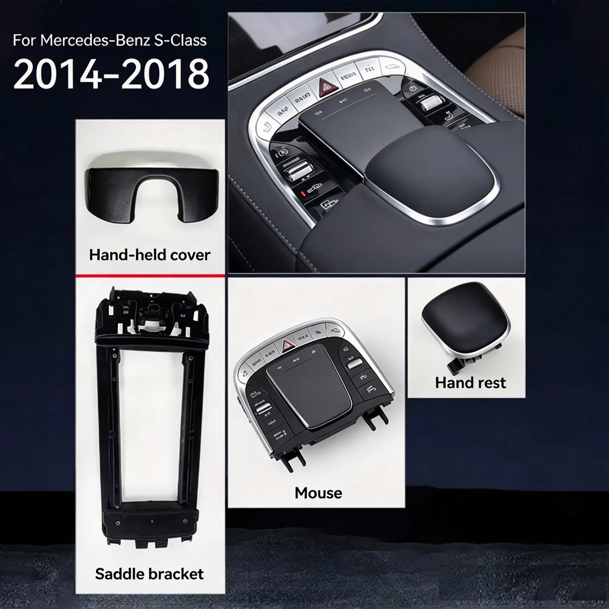 Center Console Touchpad Mouse Controller For Mercedes Benz S-Class W222 2014-2018 Old To New Facelift Handwriting Control Access