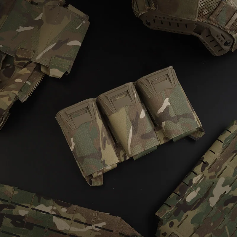 KTriple Multi-Caliber (5.56) Magazine Pouch - Camouflage Tactical Panel for Outdoor Shooting Training Enthusiasts