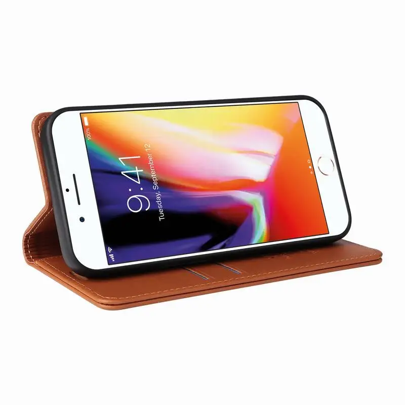 Case For Iphone 6 7 8 Plus Magnetic Attraction Flip Cover for iphone 6s 7plus 8plus Leather Wallet Phone Cases For Iphone 6 plus