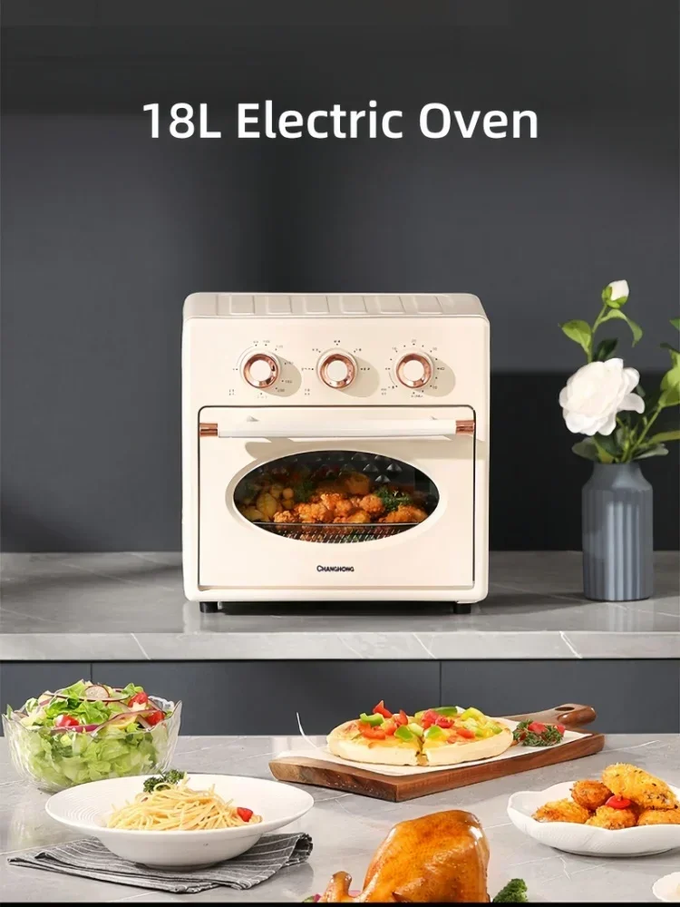 

220V Electric Oven 18L Household Double Microwave Oven Multifunction Fan Small Baking Cake Machine Pizza