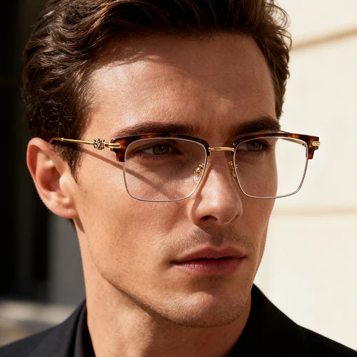 Imagen 2 del producto Gafas de Lectura para Hombre con Marco Metálico CCspace, Estilo Vintage, para Hipermetropía, +1.25 1.75 2.75 3.75 5.0 6.0