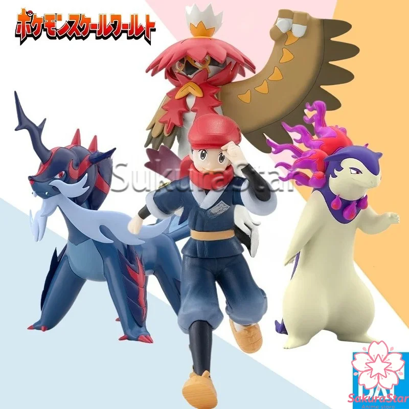 【en-stock】-bandai-scale-world-pokemon-hisui-region-decidueye-samurott-typhlosion-figurine-d'anime-finie-modele-de-collection-jouet-cadeau