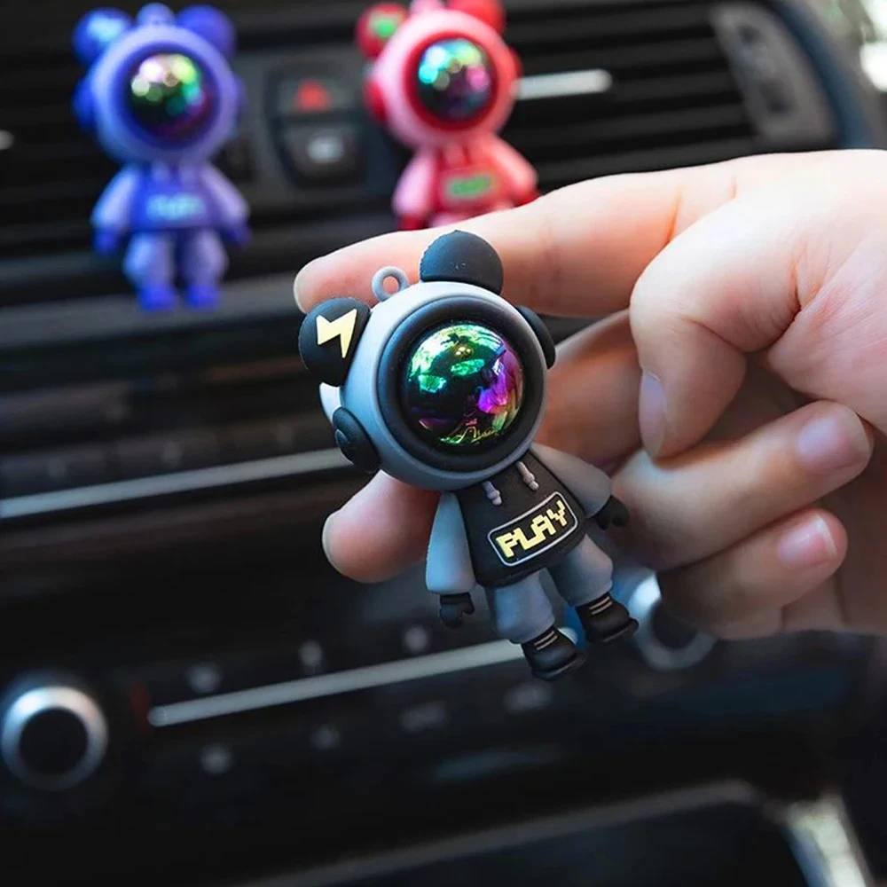 Cartoon Astronaut Car AC Vent Freshener Pad Long Lasting Scent Auto Interior Decor Clip Fragrance Accessories For Car