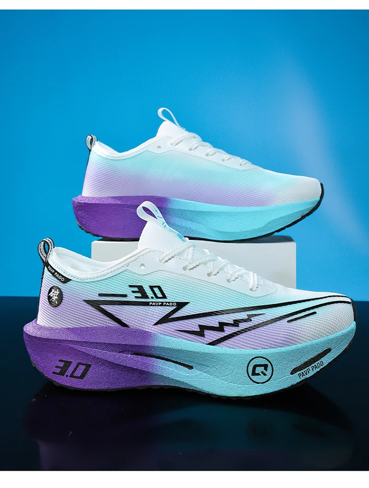 Herren-Laufschuhe mit Carbonplatte, speziell für Marathonläufe, atmungsaktive, leichte Sportschuhe, bequeme Damen-Sneaker. – Detail 22