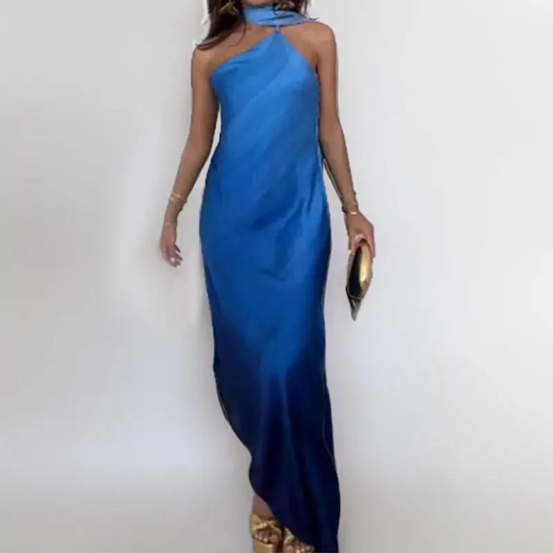 

TOY-Fashionable Elegant Slim Fit One-Shoulder Strap Sleeveless Backless Dress