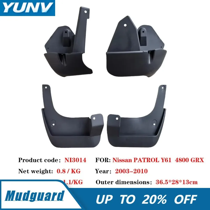 Брызговики YUNV для Nissan Patrol Y61 2003-2011, защита от брызг, аксессуары для внешнего тюнинга, передние и задние.