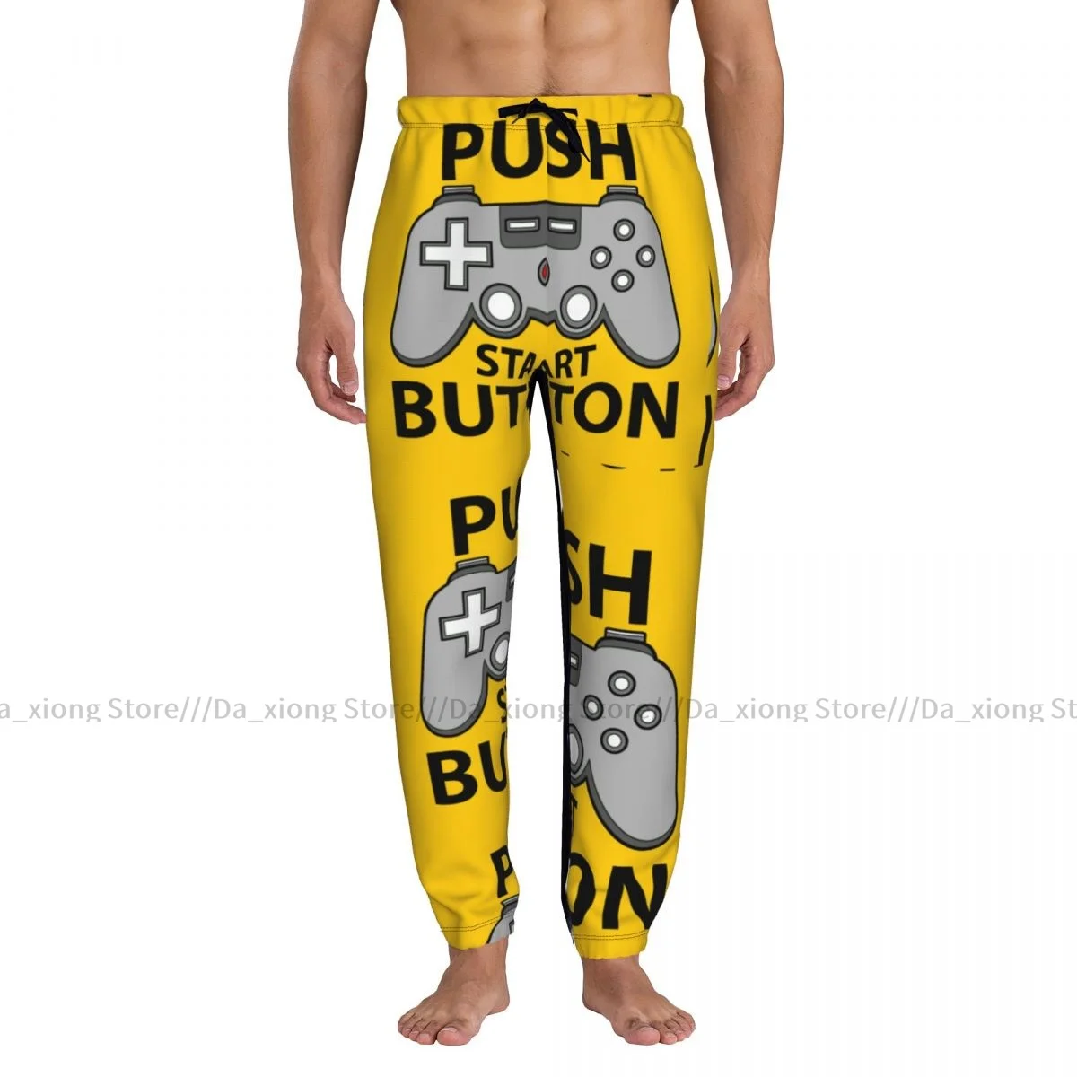 Men Sports Pants Male Casual Loose Trousers Console Game Controller With Push Start Button Sportpants