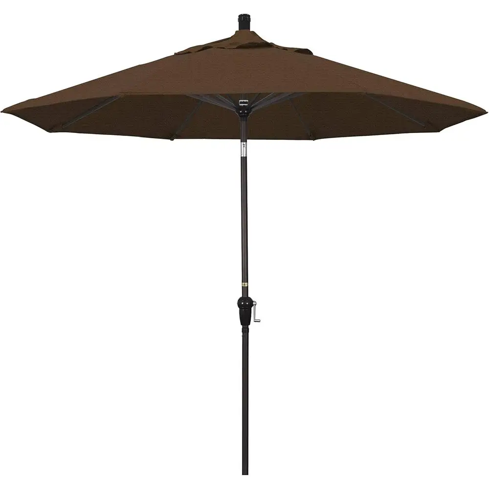 

Зонт-парасоль с автоматическим наклоном, 9 футов, с ручным приводом, бронзовый, с тиковым покрытием