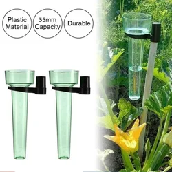 1 Pcs International Style Transparent Light Green Polystyrene Rain Gauge Up To 33mm Measurement Tool For Garden Water Ground