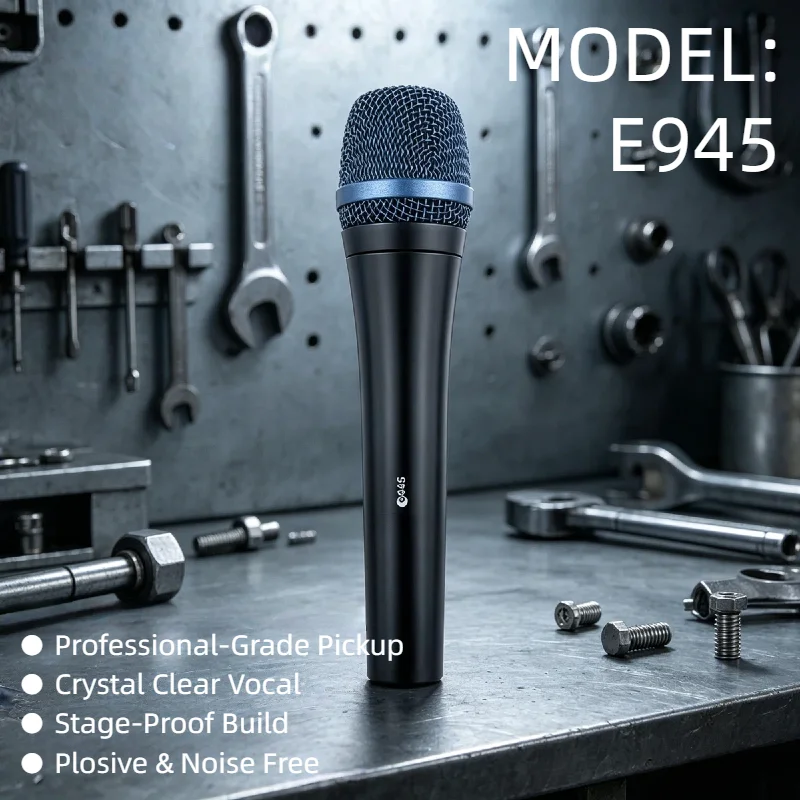 

Новинка 2026: Оптовый набор из 3 динамических микрофонов E945 для живых выступлений, караоке, стриминга и конференций. Премиум-подарочное издание. Хит продаж.