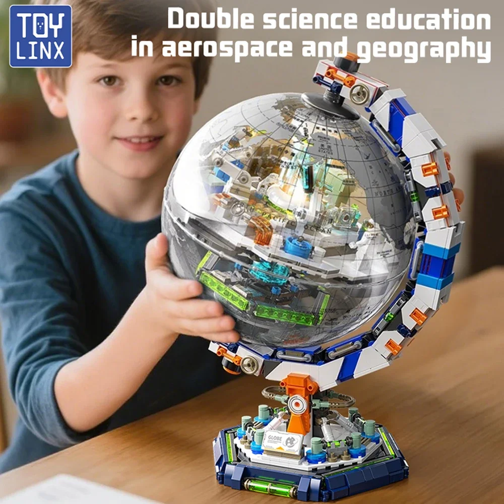 

Набор для сборки DIY: Прозрачный глобус с LED-подсветкой, 1793 детали. Образовательный конструктор, идеальный декор для стола, отлично подходит для семейного досуга.