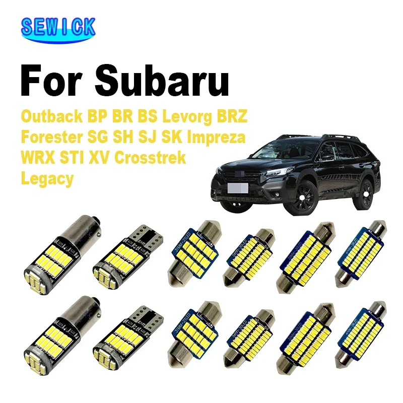 Car Lamp LED Interior Light Kit For Subaru Outback BP BR BS Levorg BRZ Forester SG SH SJ SK Impreza WRX STI XV Crosstrek Legacy