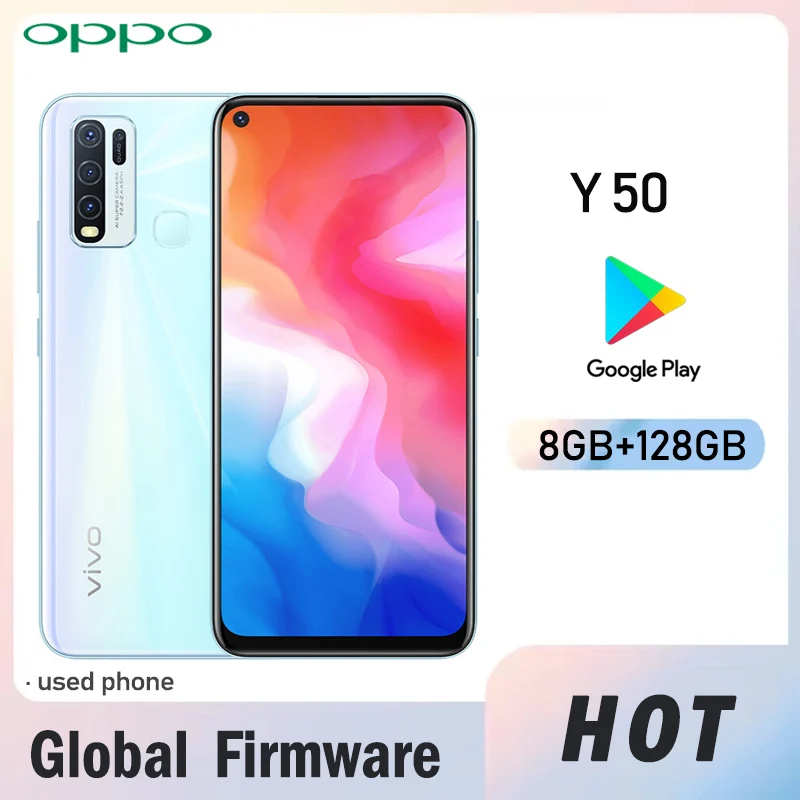 VIVO Y50 Global Firmware smartphone 4G 5000mAh 16.0MP Snapdragon 665 6.53