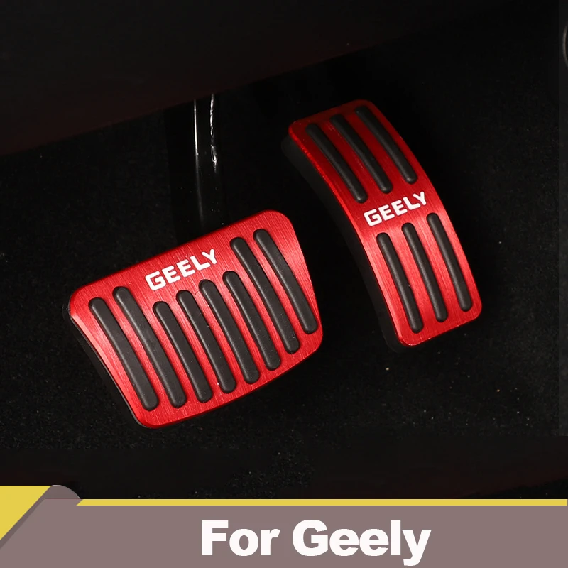 For Geely Atlas Boyue Emgrand NL-3 Coolray SX11 2016-2022 AT Accelerator Pedal Brake Pedals Non Slip Cover Case Trim Accessories