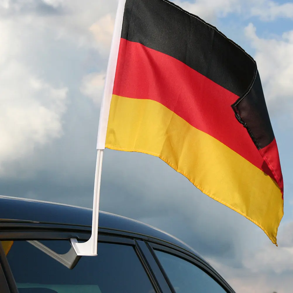 20Pcs Vehicle Flagpole Holder Plastic Wind Resistant Compact Flag Rod with Adjustable Angle for Car Window Outdoor Travel Flag