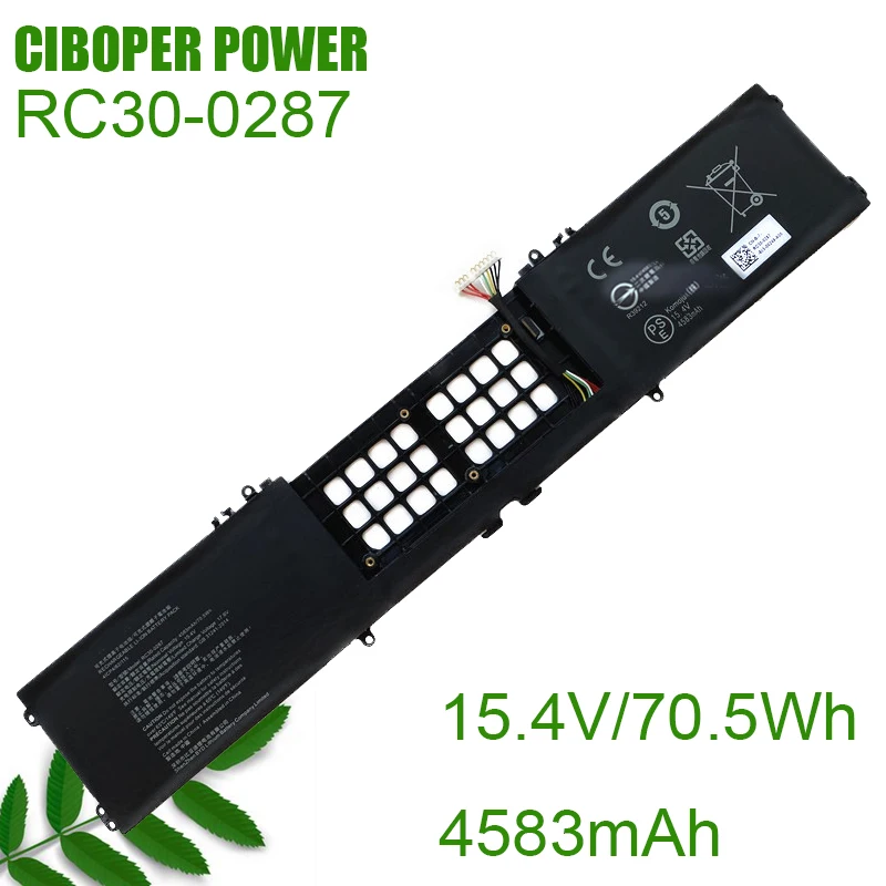 

CP Laptop Battery RC30 RZ09-0287 4583mAh/70.5Wh For Blade Pro 17 2019 2020 RZ09-0287 RZ09-02876 RZ09-03297 RZ09-03295 RZ09-02877