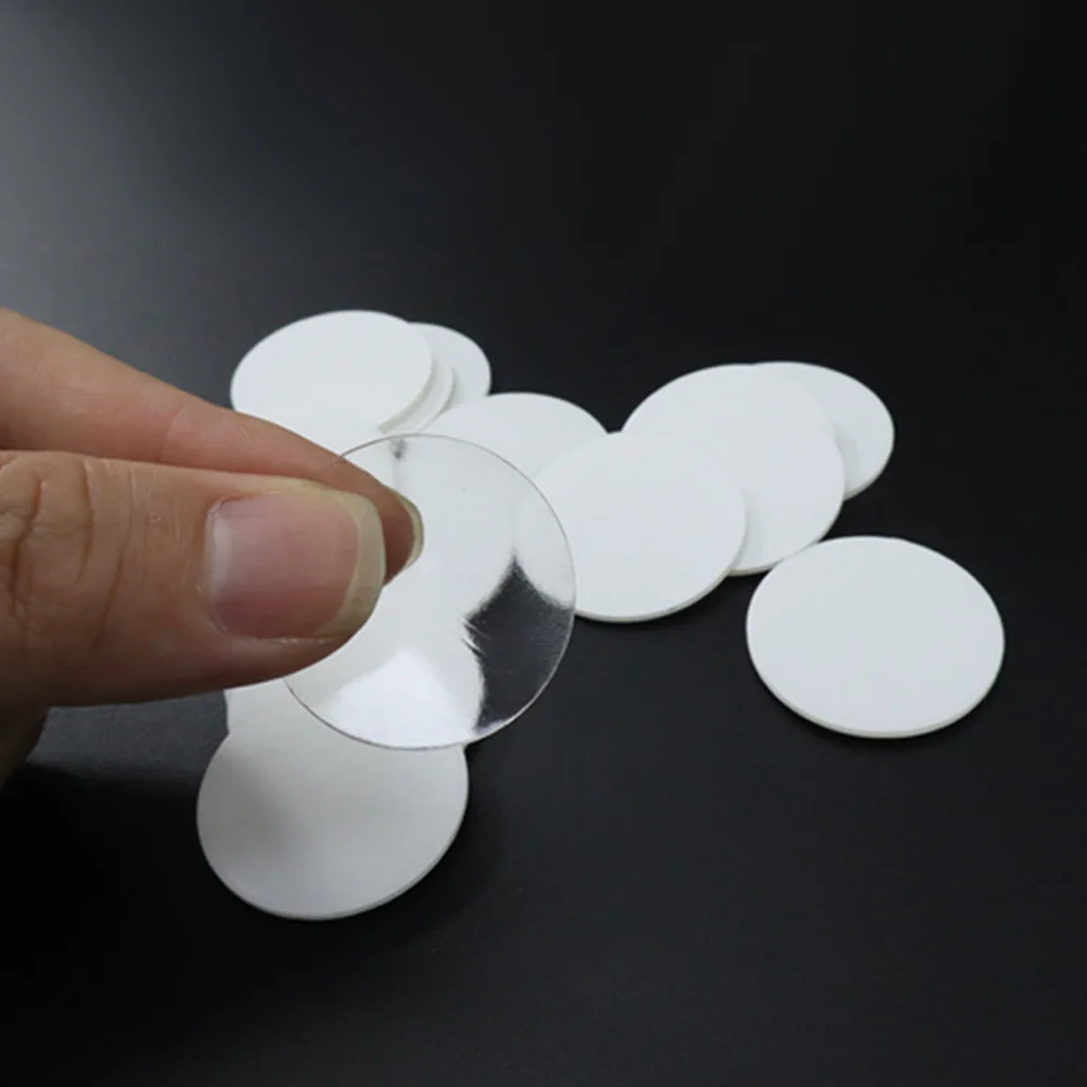20Pcs Round Double Sided Adhesive Tape Transparent 30Mm Diameter Strong Hold for Crafts Cars Wedding Decor Easy to Cut and Peel