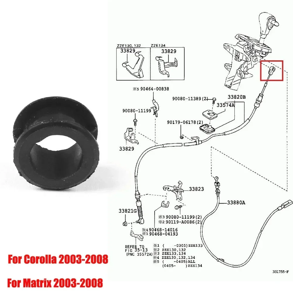 

VERYUS 1pc Automatic Gear Shift Lever Cable Bushing Replacement 33820-02370B For Toyota For Corolla 2003-2008