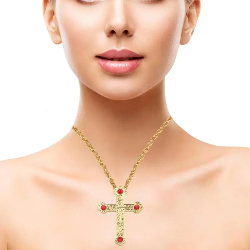 

Unisex Crosses Necklace Exquisite Workmanship Religious Fashionable Accessory