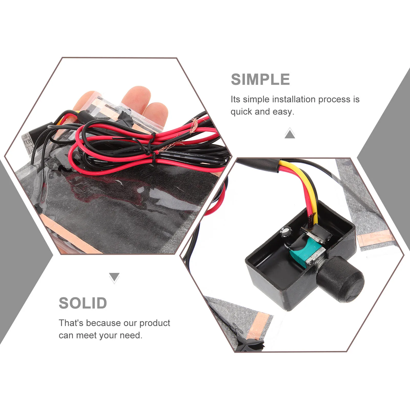 

Heated Motorcycle Grips 12V Adjustable Electric H Warmers Accessories Durable Plastic Anti Freezing Design Long