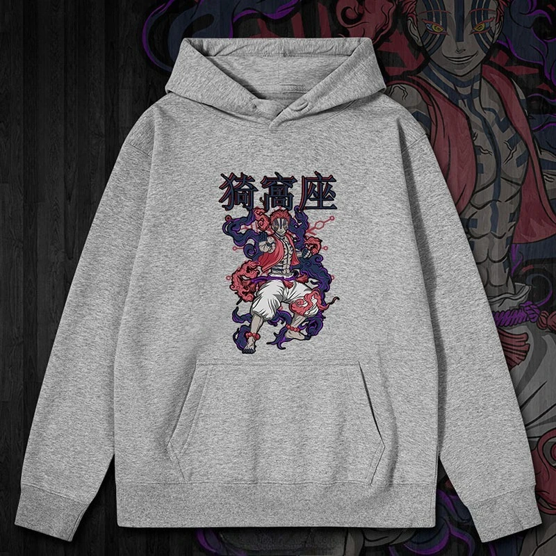 

Demon Slayer Anime ‌‌cossplay Akaza Pattern Men Hoodies Comfortable Unisex Oversized Autumn and Winter Sweatshirt Streetwear