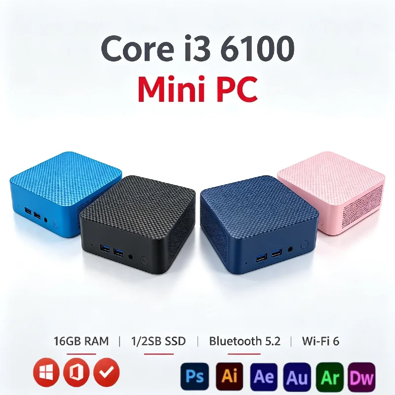 インテル-i3-6100-ミニデスクトップpc-16gb-ddr4-2tb-nvme-ssd-トリプル4k-wifi6-bt52-高性能-ホームオフィス-プロ-ウルトラ