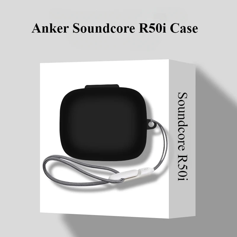 For Anker Soundcore R50i Case Silicone Soft Shell Lanyard Pendant Soundcore P20i Shockproof Case Soundcore P25i Protective Cover
