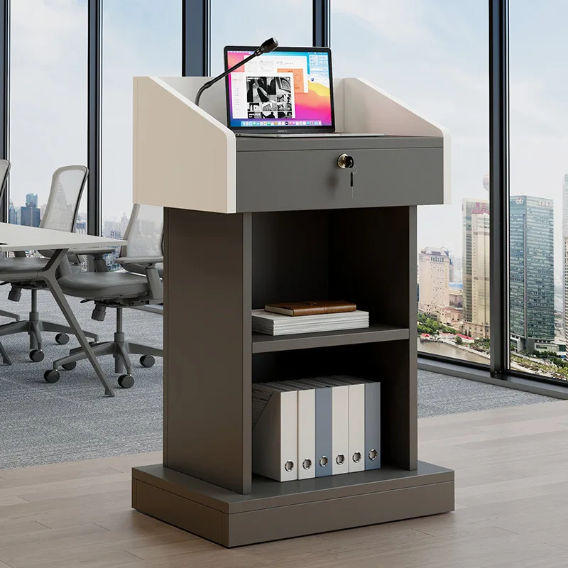 

Lecture Desk Wooden Training Lecture Outdoor Welcome Desk Simple Meeting Room Reception Presiding