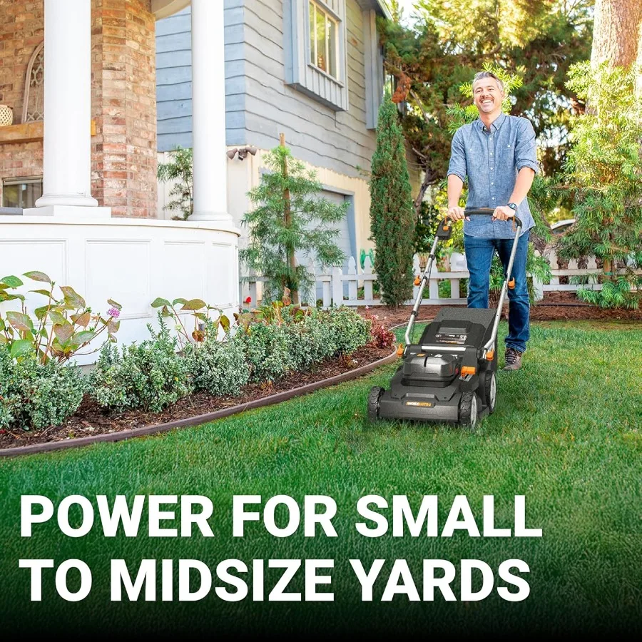 جزازة العشب اللاسلكية 40 فولت 17 بوصة لساحات متوسطة الحجم 2in1 جزازة كهربائية تخفيضات إلى الحافة جزازة العشب المدمجة خفيفة الوزن مع 6P