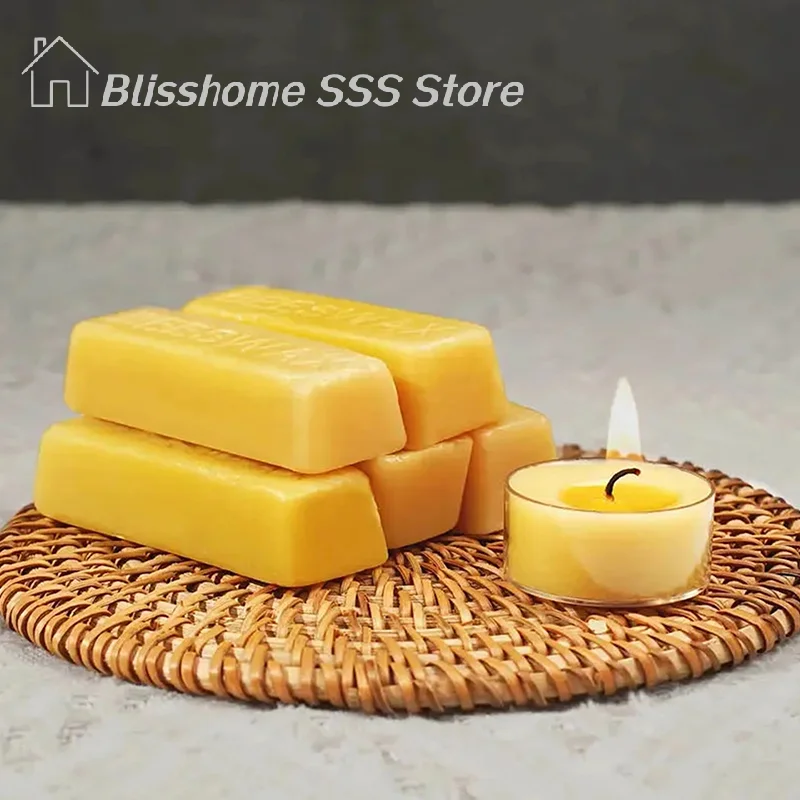 【S】4/8Pcs Pure Beeswax Blocks, - Candle Making With Beeswax ulasan dan harga