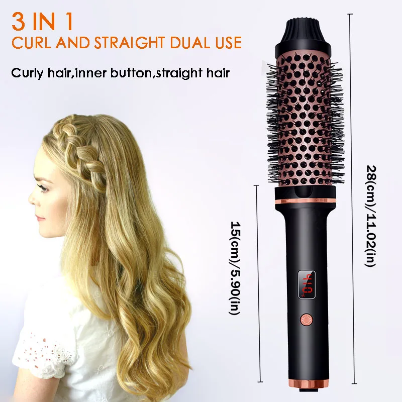 Hair curler hair iron straightener multi-functional styling comb portable negative ion comb Curler modeler styling tools