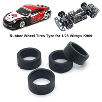 4pieces RC Car Rubber Wheel Tires Tyre Compatible With 1 28 Wltoys K969 RC Car Upgrade Parts Rubber