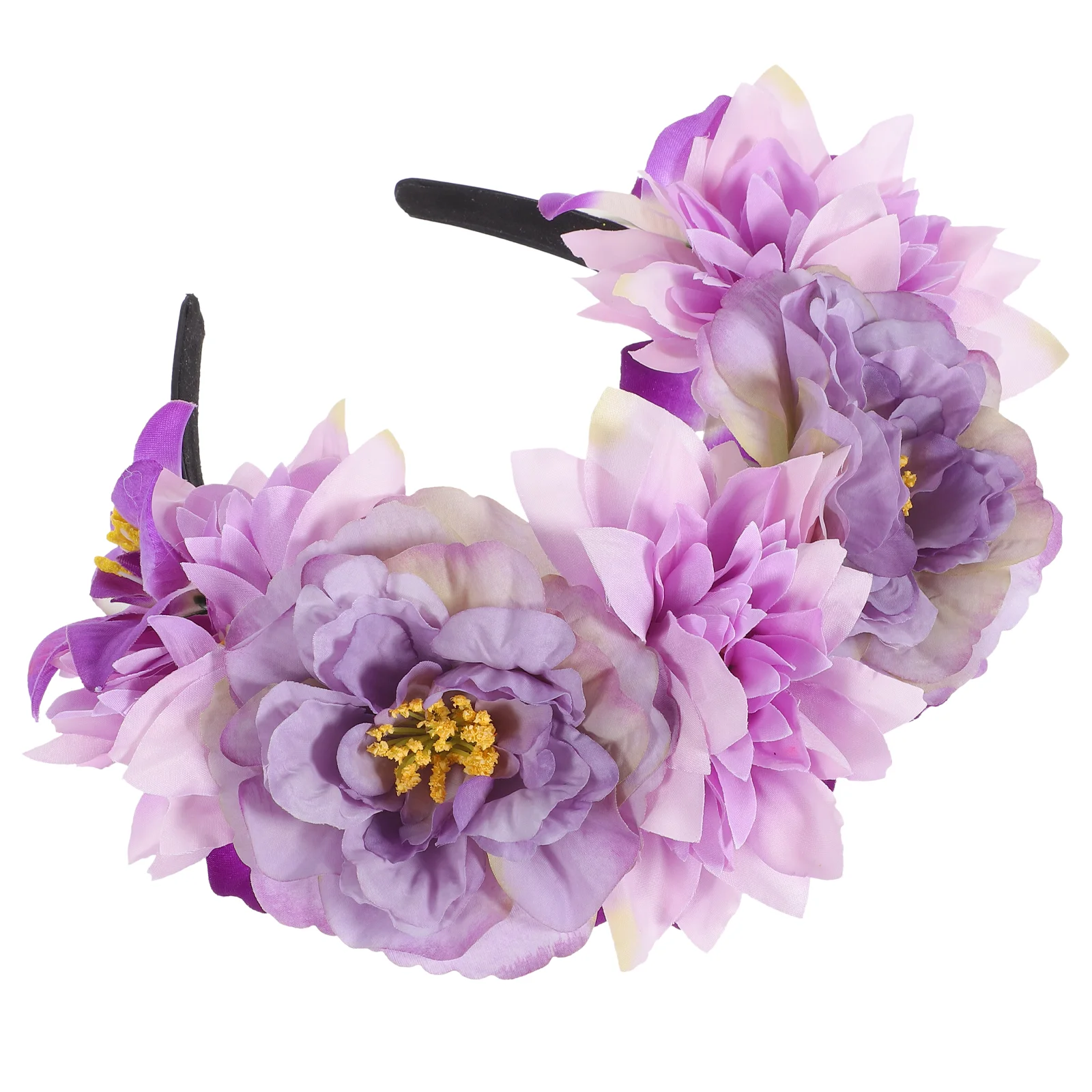 

European and American Flower Headband Travel Garland Accessories Fabric Floral Headpieces for Women