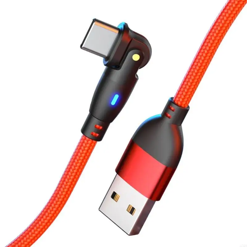 270B USB C สายชาร์จพร้อมขั้วต่อ 180 องศาสำหรับหูฟังคอนโซลเกม