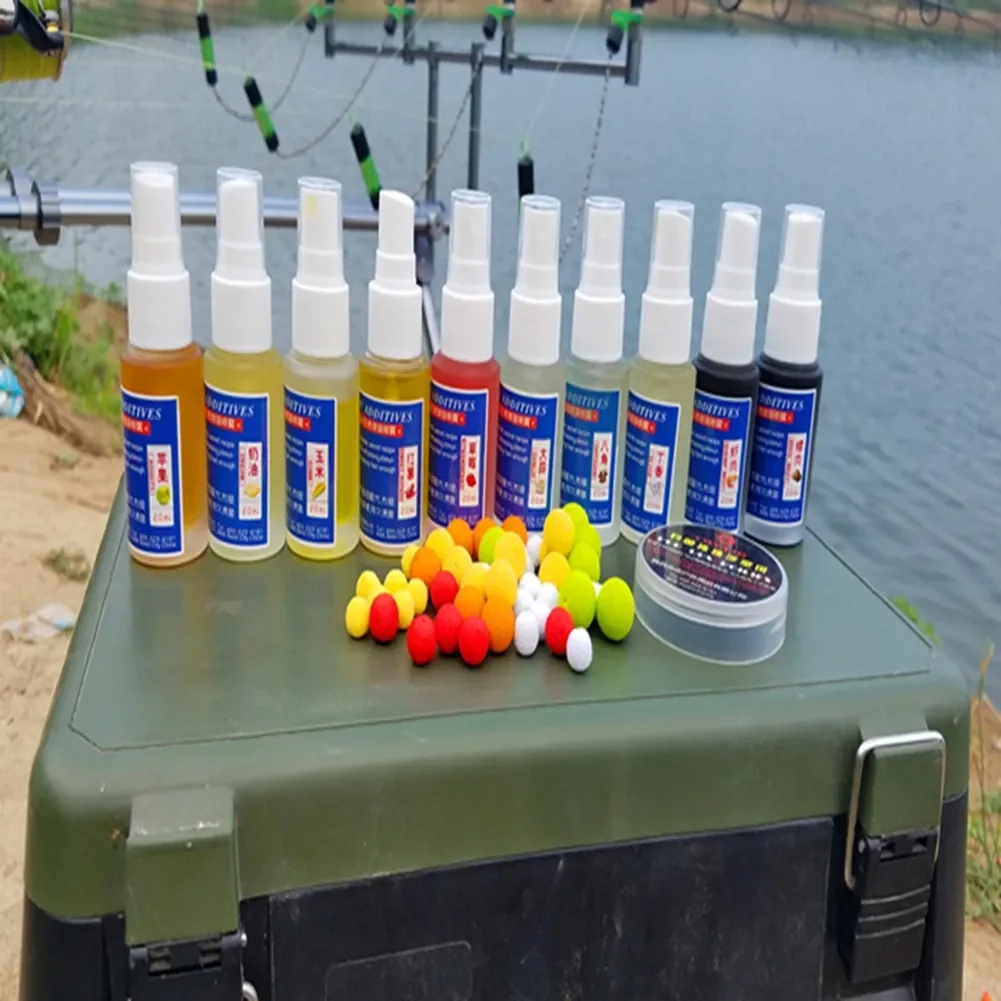 

20ml Carp Fishing Bait Additive Boilies Pop-Up Pellet Attractant Flavoured Spray Fishing Lure Smell Flavor Tool Pesca Feeder