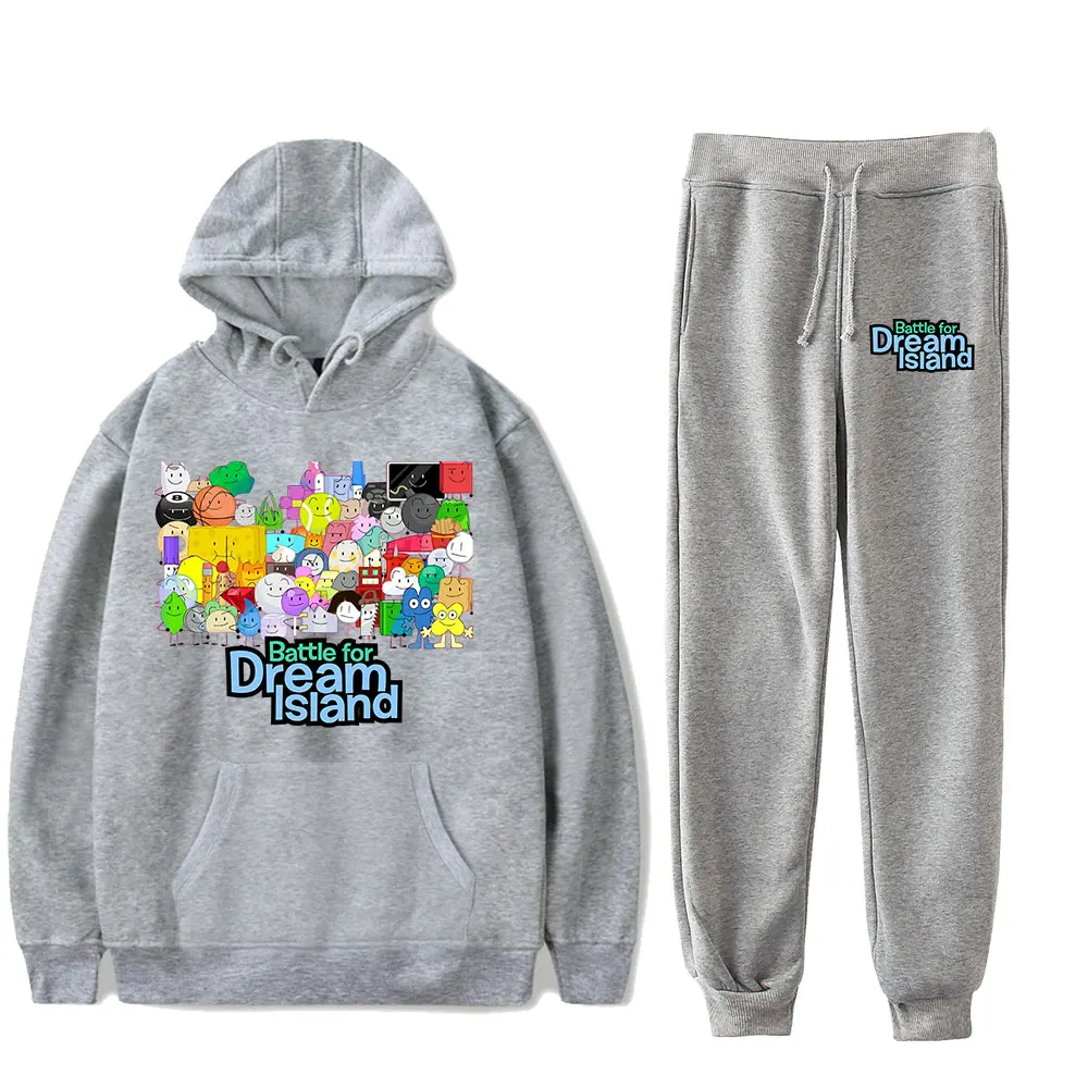 Jacknjellify BFDI Battle For Dream Island Jogger กางเกงชุด Merch Pullovers ผู้หญิงผู้ชายแฟชั่นลําลองเสื้อแขนยาว