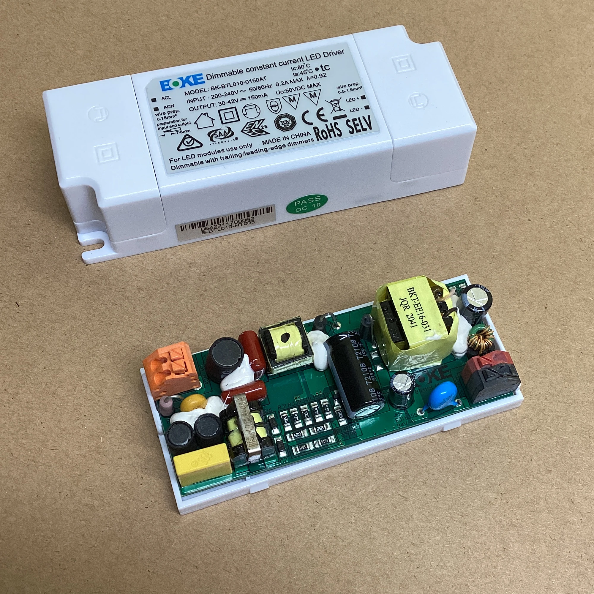 BOKE 6W 17W Triac Dimmable LED Driver  CC LED Transformer 150mA 450mA BK-BTL018-0450CT Power Supply  for Trailing-Edge Dimmer