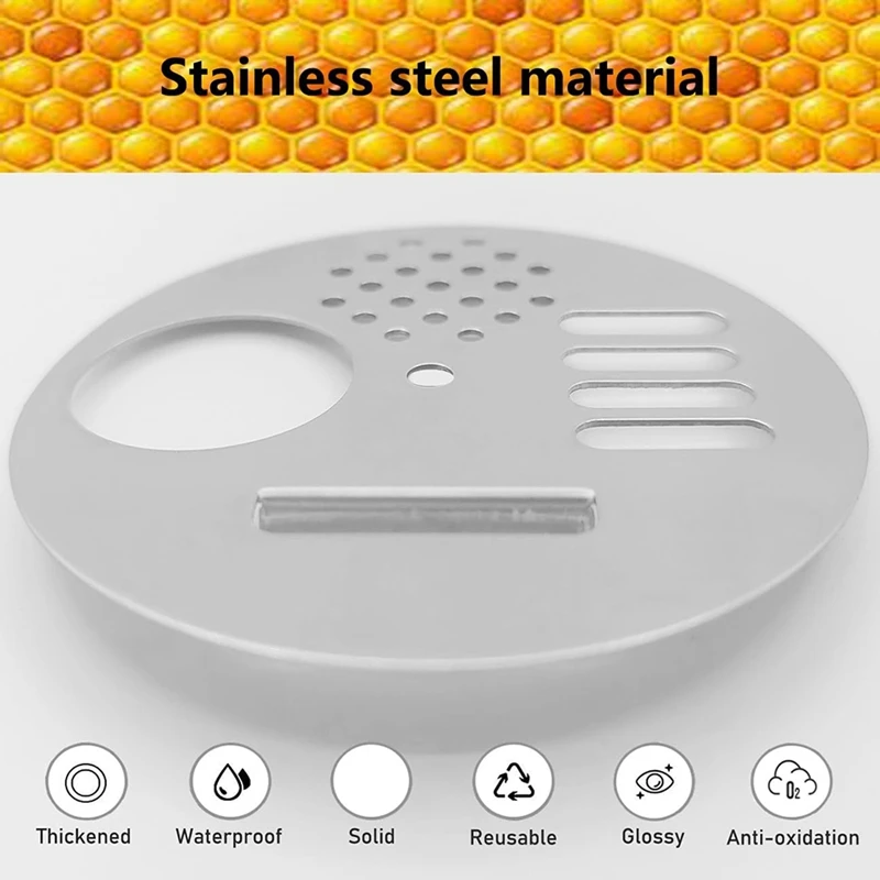 12 قطعة خلية النحل Nuc صندوق مدخل بوابات مدخل القرص (القطر: 2.67 بوصة) أداة تربية النحل قابلة للتدوير بوابات مدخل خلية النحل