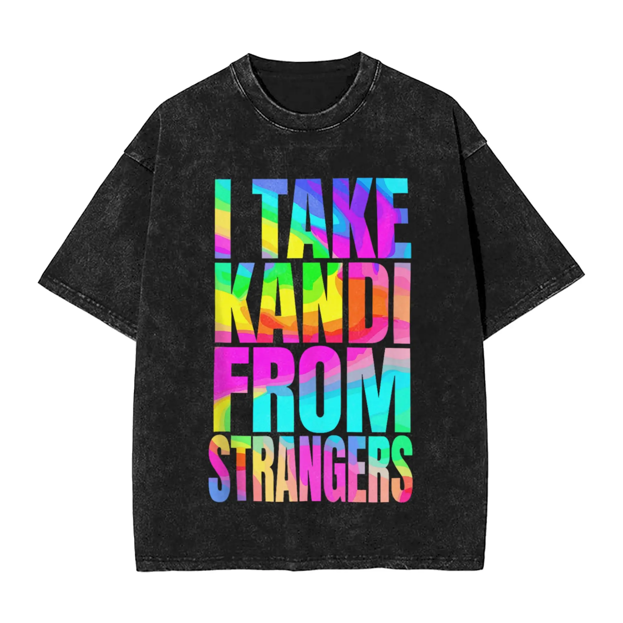 

I Take Candy from Strangers EDM Rave Festival Tie Dye Мужские футболки Новинка Футболка с коротким рукавом Хлопковая летняя одежда