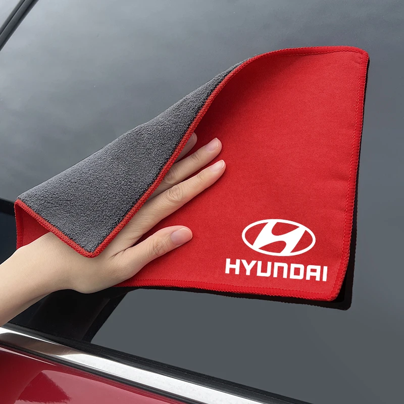 Car Wash Microfiber Towel + Car Dust Brush Cleaning Brush for Hyundai Tucson Accent Elantra Santa fe ix25 ix35 Car cleaning tool image 5