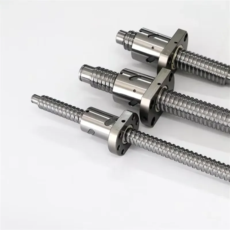 SCL01605 Left Hand Ball Screw Assembly with Matching Nut 16mm Diameter 5mm Lead Precision Linear Motion Component for CNC